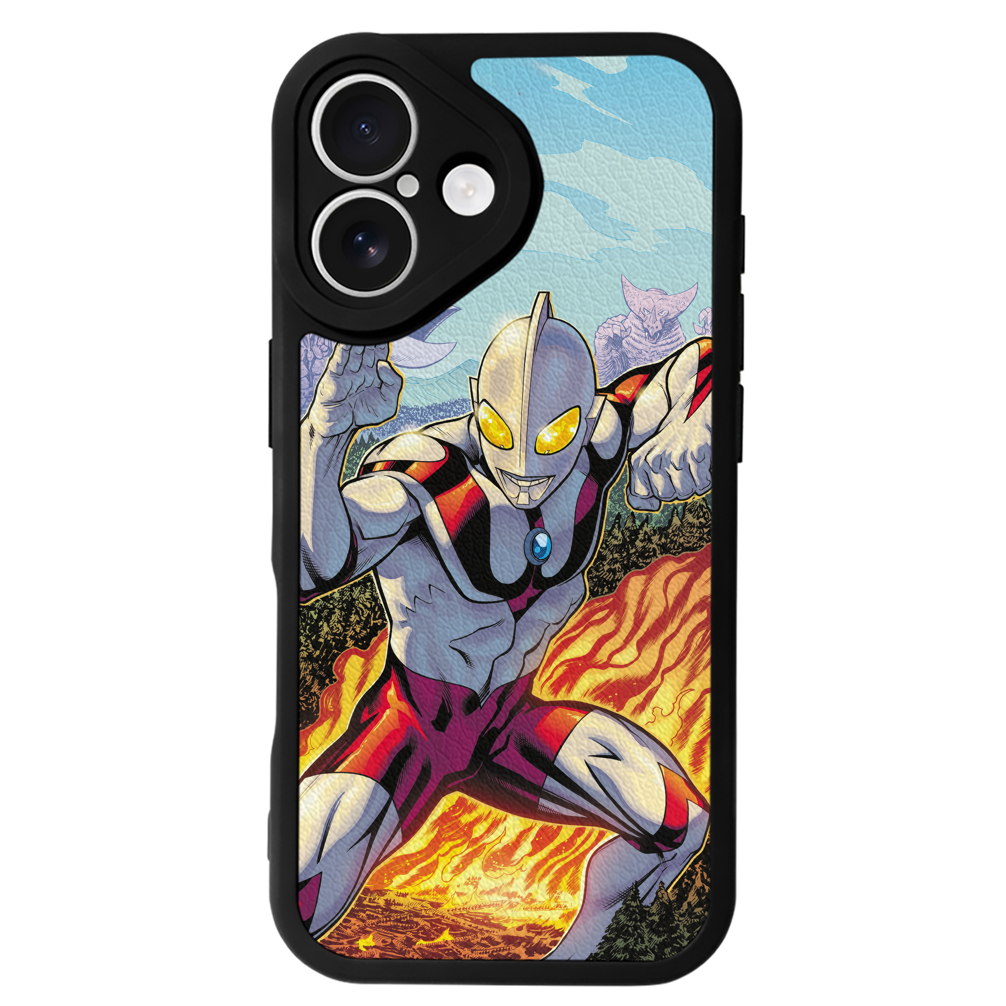 （画像用） ウルトラマン Ultraman 【iPhone 16シリーズ対応】シリコンスマホケース（レザー調） 材質：シリコン